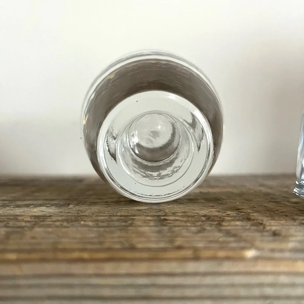 Crate and Barrel glass candle holders